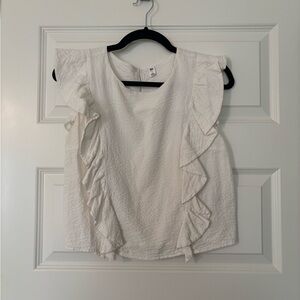 BP Textured Ruffle Sleeve Blouse